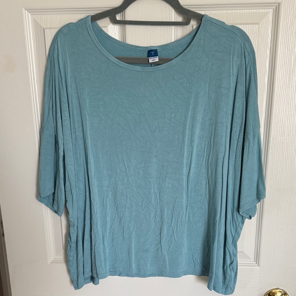 Old Navy Relaxed Long-Sleeve Tee in Dusty Teal